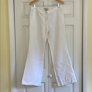 100% Lined linen wide leg pants